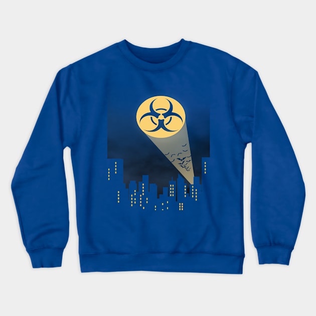 Warning Emblem Crewneck Sweatshirt by peekxel